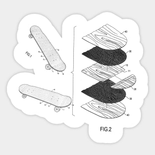 Skateboard and Grip Tape Patent Sticker